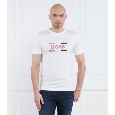 Boss BLACK T-shirt Tessler 186 Regular Fit biały XL Boss BLACK T-shirt Tessler 186 Regular Fit biały XL