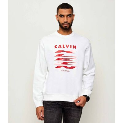 Calvin Klein Jeans Bluza Terry Loose fit biały M Calvin Klein Jeans Bluza Terry Loose fit biały M