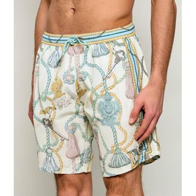 Philipp Plein Szorty kąpielowe Regular Fit ecru XL Philipp Plein Szorty kąpielowe Regular Fit ecru XL