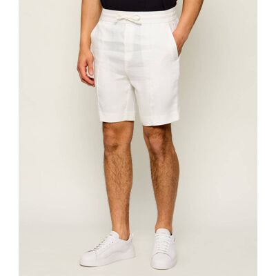 HUGO Lniane szorty chino Cino262SFW Straight fit biały M HUGO Lniane szorty chino Cino262SFW Straight fit biały M