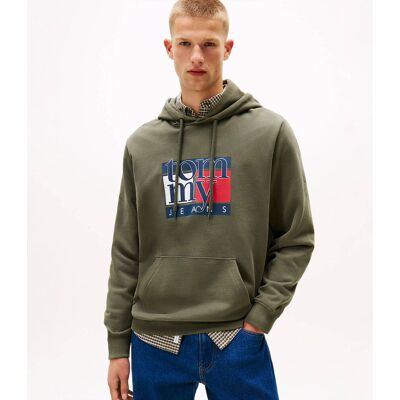 Tommy Jeans Bluza Regular Fit oliwkowy M Tommy Jeans Bluza Regular Fit oliwkowy M