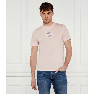 Guess Jeans T-shirt SUNSET Slim Fit pudrowy róż XL Guess Jeans T-shirt SUNSET Slim Fit pudrowy róż XL