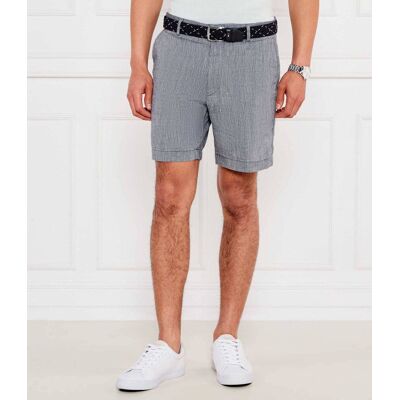 Boss BLACK Lniane szorty chino C-Kane Regular Fit szary 52 Boss BLACK Lniane szorty chino C-Kane Regular Fit szary 52