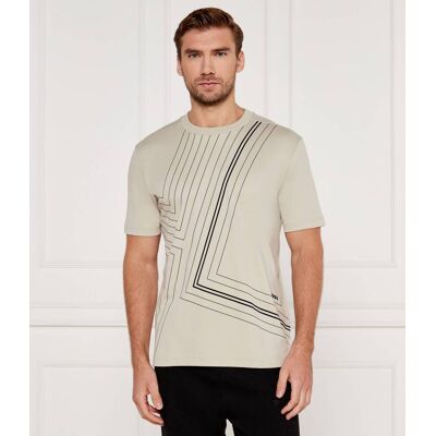 Boss GREEN T-shirt Regular Fit beżowy M Boss GREEN T-shirt Regular Fit beżowy M