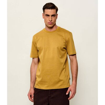 Boss BLACK T-shirt H-Thompson 316 Regular Fit mercerised musztardowy XXL Boss BLACK T-shirt H-Thompson 316 Regular Fit mercerised musztardowy XXL