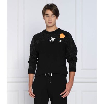Boss GREEN Sweter Rollami Regular Fit z dodatkiem wełny czarny XXL Boss GREEN Sweter Rollami Regular Fit z dodatkiem wełny czarny XXL