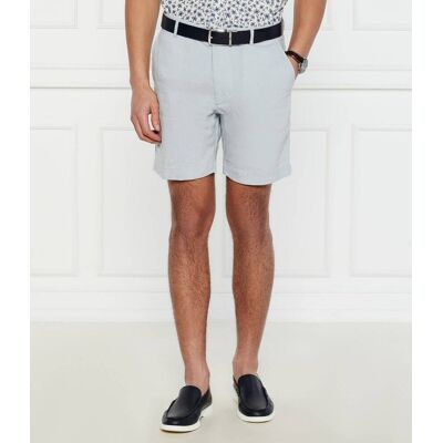 Boss BLACK Lniane szorty chino C-Kane Regular Fit błękitny 52 Boss BLACK Lniane szorty chino C-Kane Regular Fit błękitny 52