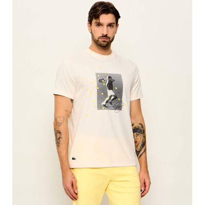 T-shirt Lacoste x Novak Djokovic Regular Fit ecru L T-shirt Lacoste x Novak Djokovic Regular Fit ecru L