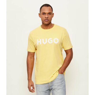 HUGO T-shirt Dulivio Regular Fit żółty XXL HUGO T-shirt Dulivio Regular Fit żółty XXL