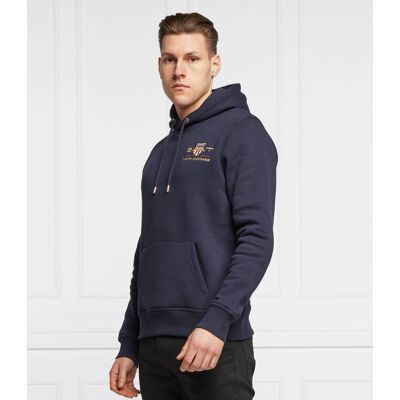 Gant Medium Archive Shield Bluza z Kapturem - Nocny Niebieski - Bluza z Kapturem Gant Medium Archive Shield Bluza z Kapturem - Nocny Niebieski - Bluza z Kapturem