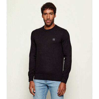 Boss ORANGE Sweter Kanovano_S Regular Fit z dodatkiem kaszmiru czarny XXL Boss ORANGE Sweter Kanovano_S Regular Fit z dodatkiem kaszmiru czarny XXL