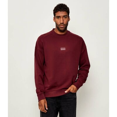 HUGO Bluza Delastcrew Regular Fit bordowy M HUGO Bluza Delastcrew Regular Fit bordowy M