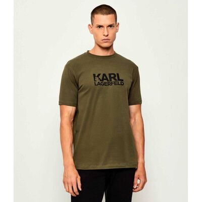 Karl Lagerfeld T-shirt Regular Fit oliwkowy M Karl Lagerfeld T-shirt Regular Fit oliwkowy M