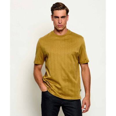 Boss BLACK T-shirt C-Taut 118 Regular Fit mercerised musztardowy XL Boss BLACK T-shirt C-Taut 118 Regular Fit mercerised musztardowy XL