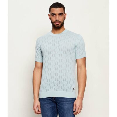 Karl Lagerfeld Sweter Slim Fit błękitny S Karl Lagerfeld Sweter Slim Fit błękitny S