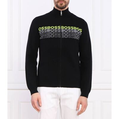 Boss GREEN Sweter Zightek Regular Fit z dodatkiem wełny czarny XXXL Boss GREEN Sweter Zightek Regular Fit z dodatkiem wełny czarny XXXL