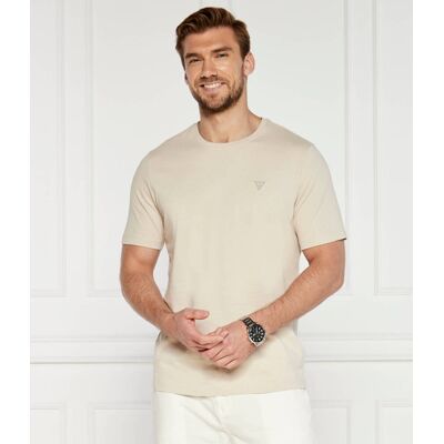Guess T-shirt Regular Fit beżowy S Guess T-shirt Regular Fit beżowy S