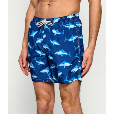 ST.Barth Szorty kąpielowe LIGHTING SHARK Regular Fit granatowy M ST.Barth Szorty kąpielowe LIGHTING SHARK Regular Fit granatowy M