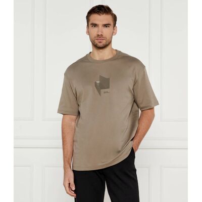 Boss GREEN T-shirt Mirror Relaxed fit beżowy M Boss GREEN T-shirt Mirror Relaxed fit beżowy M