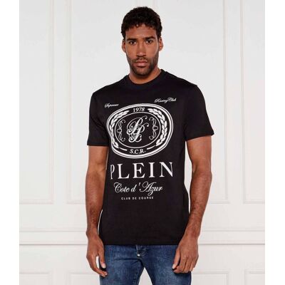 Philipp Plein T-shirt Club The Course Regular Fit czarny XL Philipp Plein T-shirt Club The Course Regular Fit czarny XL