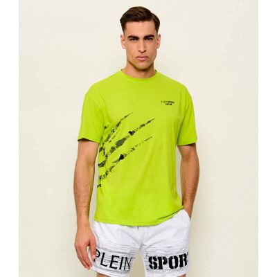 Plein Sport T-shirt Regular Fit limonkowy XXL Plein Sport T-shirt Regular Fit limonkowy XXL
