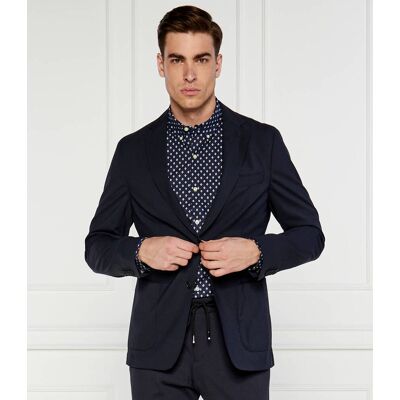 Boss BLACK Wełniana marynarka Hanry Slim Fit stretch granatowy 56 Boss BLACK Wełniana marynarka Hanry Slim Fit stretch granatowy 56