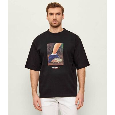 Dsquared2 T-shirt Dsquared2 x Felix Chesher Loose fit czarny L Dsquared2 T-shirt Dsquared2 x Felix Chesher Loose fit czarny L