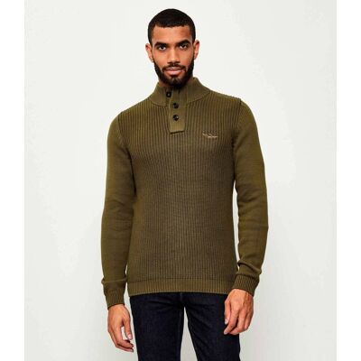 Aeronautica Militare Sweter Regular Fit oliwkowy XXXL Aeronautica Militare Sweter Regular Fit oliwkowy XXXL