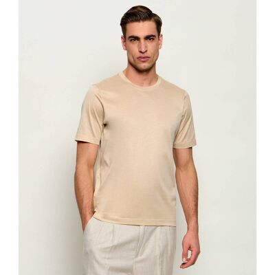 Gran Sasso T-shirt Slim Fit beżowy 56 Gran Sasso T-shirt Slim Fit beżowy 56