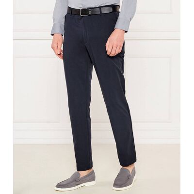 Boss BLACK Spodnie chino P-Kane-Zip Tapered fit granatowy 46 Boss BLACK Spodnie chino P-Kane-Zip Tapered fit granatowy 46