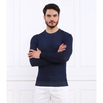 Aeronautica Militare Sweter Slim Fit granatowy XL Aeronautica Militare Sweter Slim Fit granatowy XL