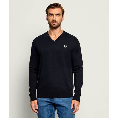 Fred Perry Wełniany sweter Regular Fit czarny M Fred Perry Wełniany sweter Regular Fit czarny M