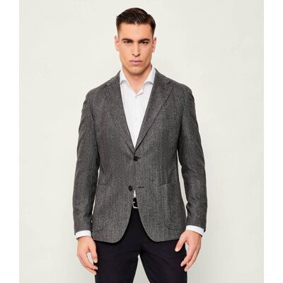 Windsor Wełniana marynarka 13 Giro Slim Fit z dodatkiem kaszmiru szary 50 Windsor Wełniana marynarka 13 Giro Slim Fit z dodatkiem kaszmiru szary 50
