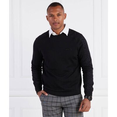Boss GREEN Sweter Reemo Regular Fit z dodatkiem wełny czarny XL Boss GREEN Sweter Reemo Regular Fit z dodatkiem wełny czarny XL