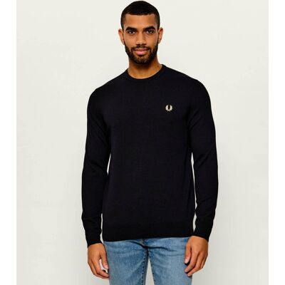 Fred Perry Wełniany sweter Slim Fit czarny L Fred Perry Wełniany sweter Slim Fit czarny L