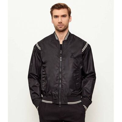 Giorgio Armani Exchange Satynowa kurtka bomber Regular Fit czarny XL Giorgio Armani Exchange Satynowa kurtka bomber Regular Fit czarny XL