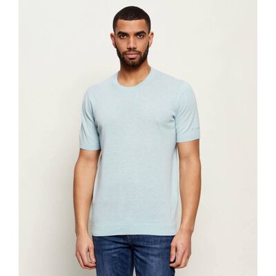Karl Lagerfeld Lniany sweter Regular Fit miętowy XXL Karl Lagerfeld Lniany sweter Regular Fit miętowy XXL