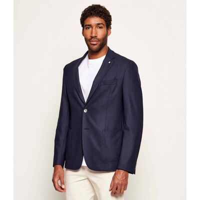 Boss BLACK Wełniana marynarka C-Hanry-224 Slim Fit granatowy 56 Boss BLACK Wełniana marynarka C-Hanry-224 Slim Fit granatowy 56