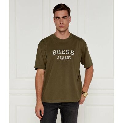 Guess Jeans T-shirt Regular Fit khaki L Guess Jeans T-shirt Regular Fit khaki L