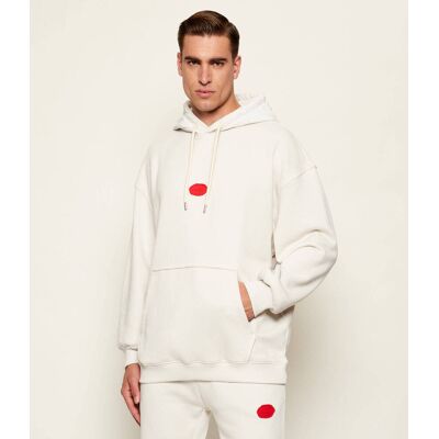 HUGO Bluza Dilvano Oversize fit beżowy XL HUGO Bluza Dilvano Oversize fit beżowy XL