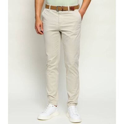 Boss ORANGE Spodnie chino Tapered fit beżowy 32/32 Boss ORANGE Spodnie chino Tapered fit beżowy 32/32