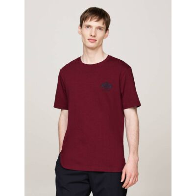 Tommy Hilfiger T-shirt EMBRO Regular Fit bordowy XL Tommy Hilfiger T-shirt EMBRO Regular Fit bordowy XL