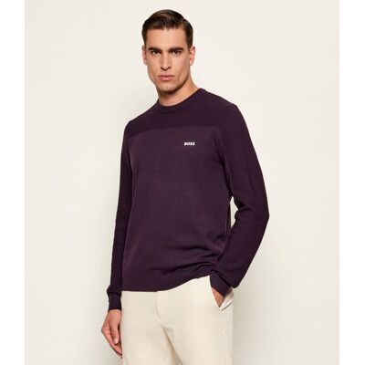 Boss GREEN Sweter KN_Momentum-X CN Regular Fit z dodatkiem wełny fioletowy XXL Boss GREEN Sweter KN_Momentum-X CN Regular Fit z dodatkiem wełny fioletowy XXL