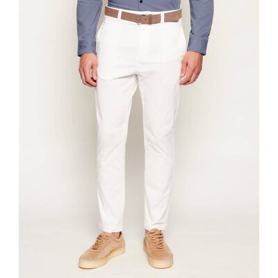 HUGO Spodnie chino David251D Slim Fit biały 34/32 HUGO Spodnie chino David251D Slim Fit biały 34/32