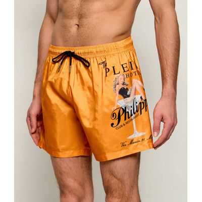 Philipp Plein Szorty kąpielowe Regular Fit pomarańczowy S Philipp Plein Szorty kąpielowe Regular Fit pomarańczowy S