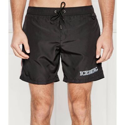 Iceberg Szorty kąpielowe Regular Fit czarny XL Iceberg Szorty kąpielowe Regular Fit czarny XL