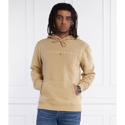 Tommy Jeans Bluza LINEAR LOGO HOODIE EXT Regular Fit beżowy XXL Tommy Jeans Bluza LINEAR LOGO HOODIE EXT Regular Fit beżowy XXL