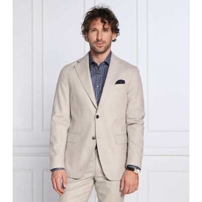 Oscar Jacobson Wełniana marynarka Ego Blazer Slim Fit beżowy 48 Oscar Jacobson Wełniana marynarka Ego Blazer Slim Fit beżowy 48