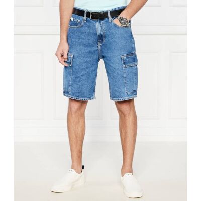Calvin Klein Jeans Jeansowe szorty 90'S Cargo Loose fit granatowy 33 Calvin Klein Jeans Jeansowe szorty 90'S Cargo Loose fit granatowy 33