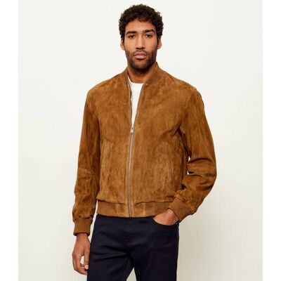 Boss BLACK Kurtka bomber H-Muller Regular Fit zamsz brązowy 52 Boss BLACK Kurtka bomber H-Muller Regular Fit zamsz brązowy 52